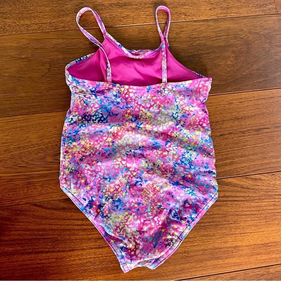 Speedo girls swimsuit one piece pink purple size small - Picture 5 of 11